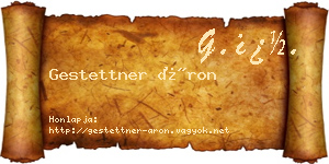 Gestettner Áron névjegykártya