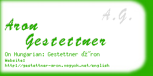aron gestettner business card